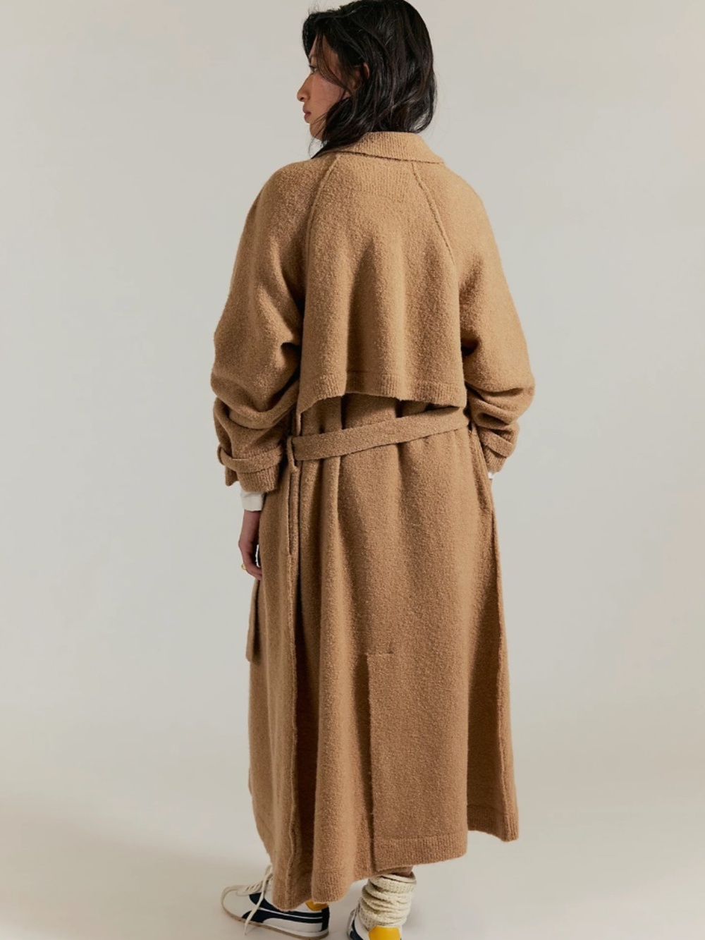 We The Free 'Trespass' Trench Sweater in Honey / Morning Sand (NWT) - Picture 4 of 5
